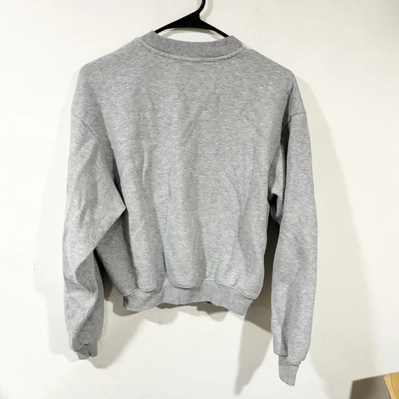 Skims Grey Crewneck Pullover Fleece Lined Sweatshirt Size XS - Picture 4 of 4